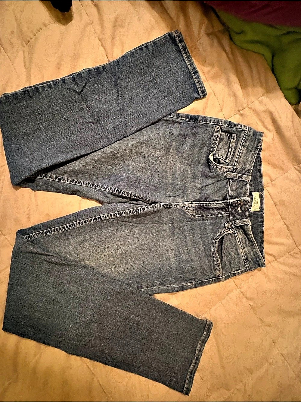 M jeans Classic Straight Leg Jeans in Gray Waist 0